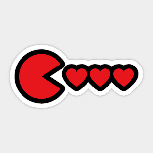 Valentines Day Video-Game Hearts Funny Boys Girls Kids Sticker